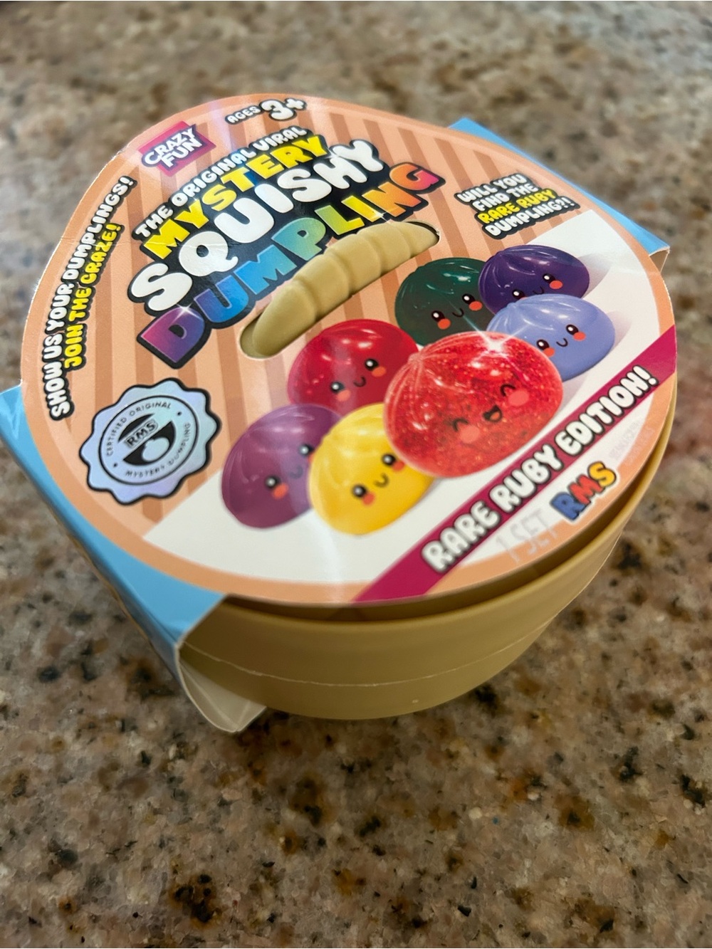 New Opened Mystery Squishy Dumpling Kids Toy - Rare Ruby Edition (RMS) Navy Blue